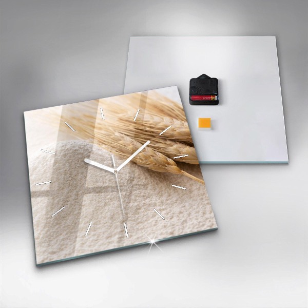 Wanduhr quadratisch Mehl