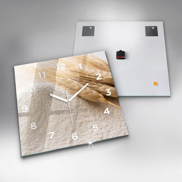 Wanduhr quadratisch Mehl