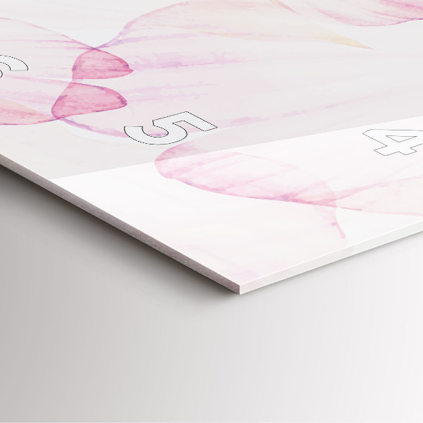 Wanduhr quadratisch mit motiv Aquarellierte Blütenblätter