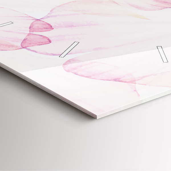 Wanduhr quadratisch mit motiv Aquarellierte Blütenblätter