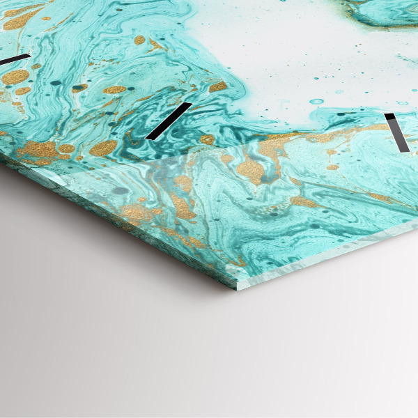 Wanduhr quadratisch Marmor Textur