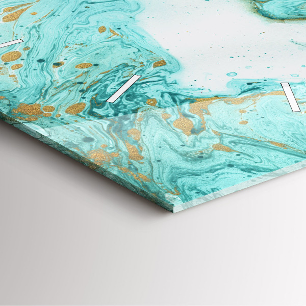 Wanduhr quadratisch Marmor Textur