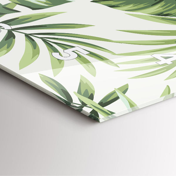 Wanduhr modern quadratisch Tropisches Muster