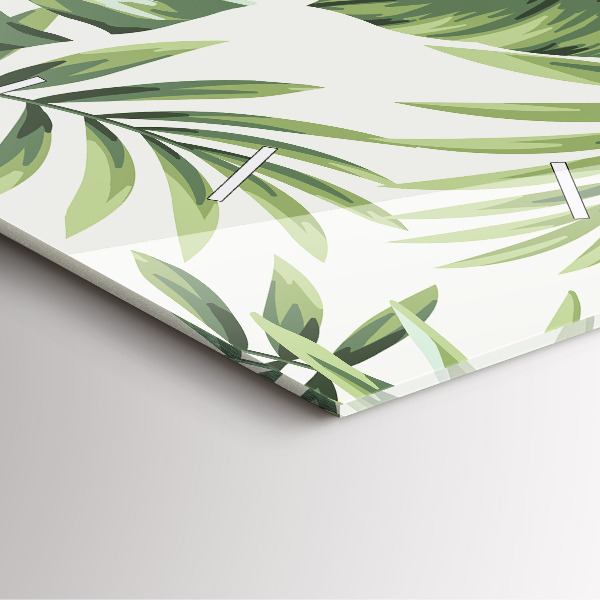 Wanduhr modern quadratisch Tropisches Muster