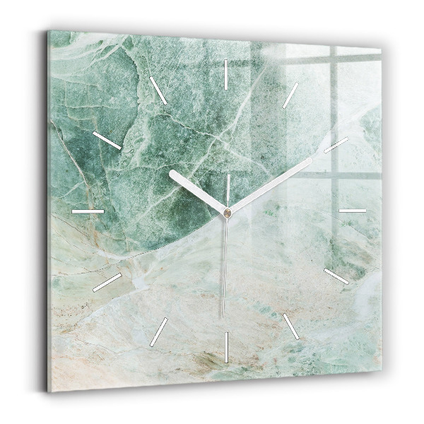 Wanduhr modern quadratisch Marmor Stein Textur