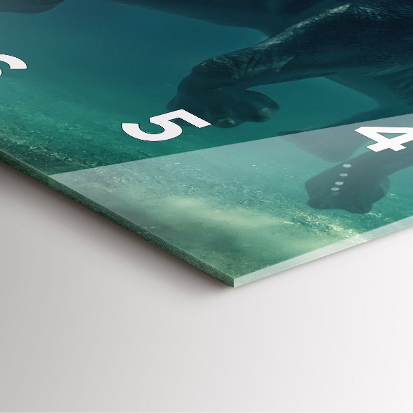 Wanduhr quadratisch mit motiv Schwimmender Elefant im Ozean