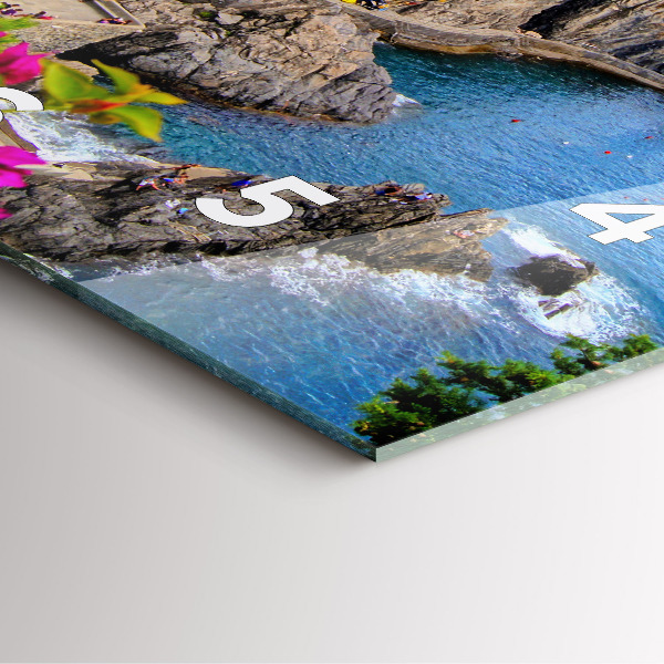 Wanduhr quadratisch mit motiv Cinque Terre Küste