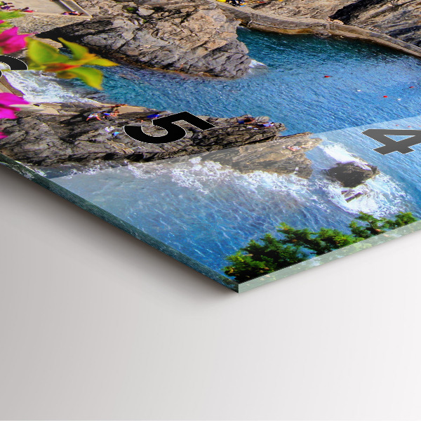 Wanduhr quadratisch mit motiv Cinque Terre Küste