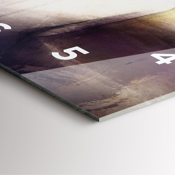 Wanduhr quadratisch Abstraktes Porträt einer Frau