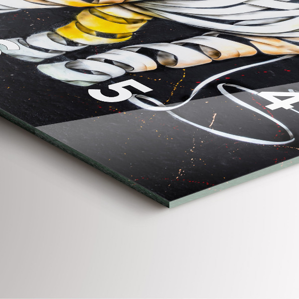 Wanduhr modern quadratisch Abstraktes Rhinozeros