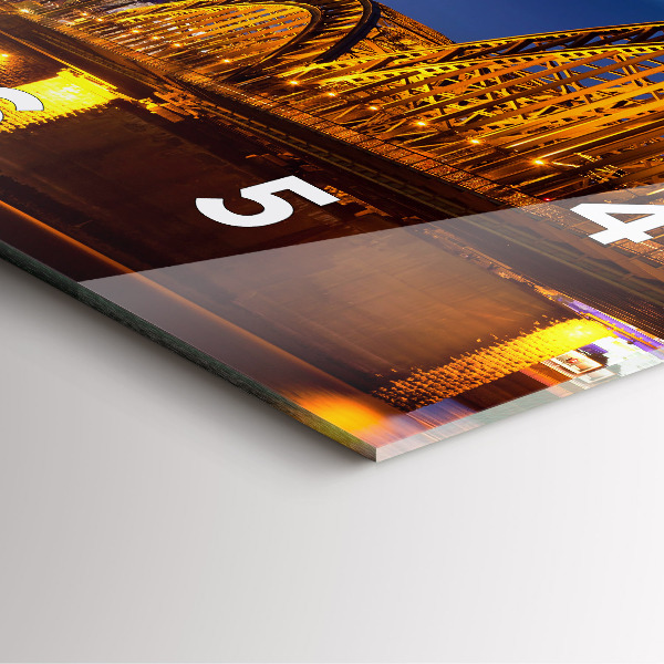 Wanduhr quadratisch mit motiv Brücke in Deutschland