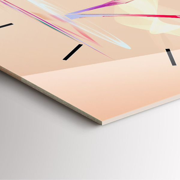 Wanduhr modern quadratisch Illustration eines Flamingos