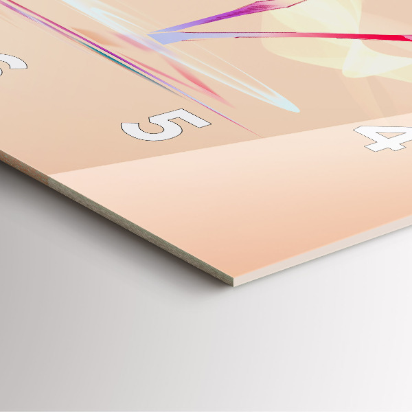 Wanduhr modern quadratisch Illustration eines Flamingos