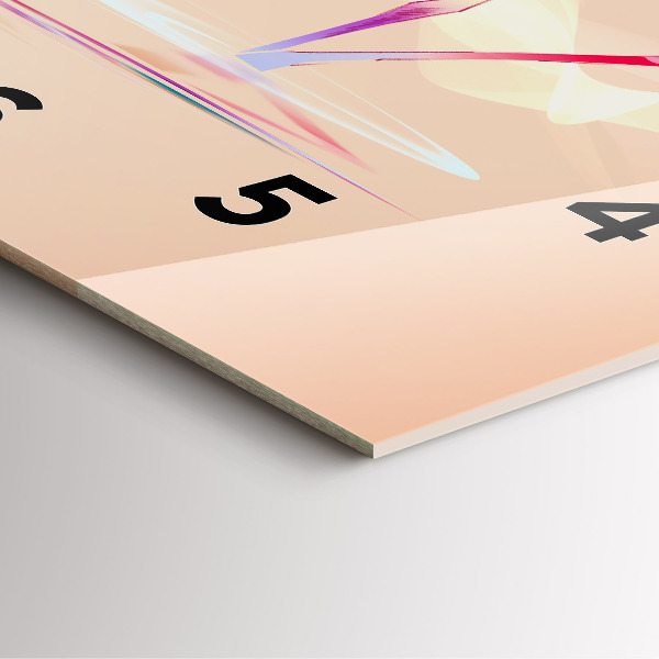 Wanduhr modern quadratisch Illustration eines Flamingos