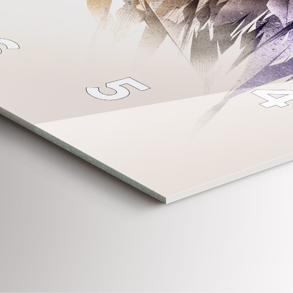 Wanduhr modern quadratisch Raubvogel