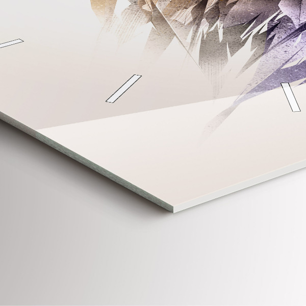 Wanduhr modern quadratisch Raubvogel