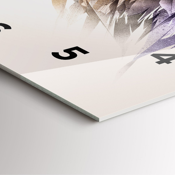 Wanduhr modern quadratisch Raubvogel