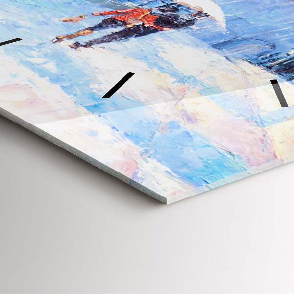 Wanduhr quadratisch mit motiv Ölgemälde