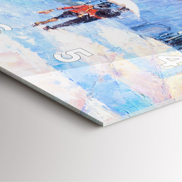 Wanduhr quadratisch mit motiv Ölgemälde