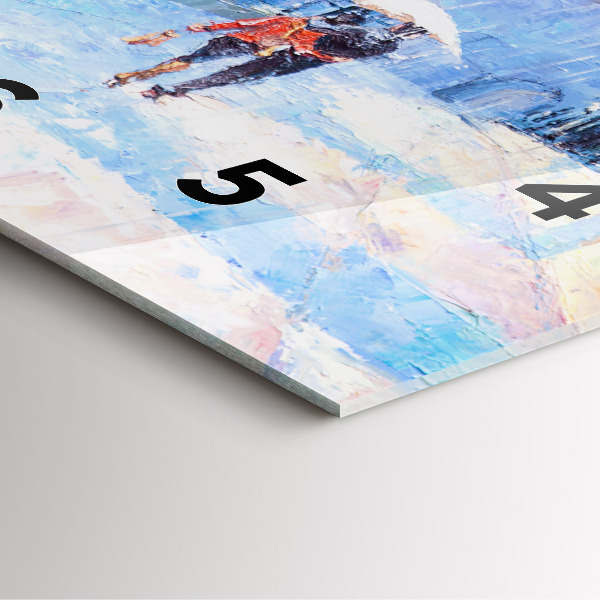 Wanduhr quadratisch mit motiv Ölgemälde