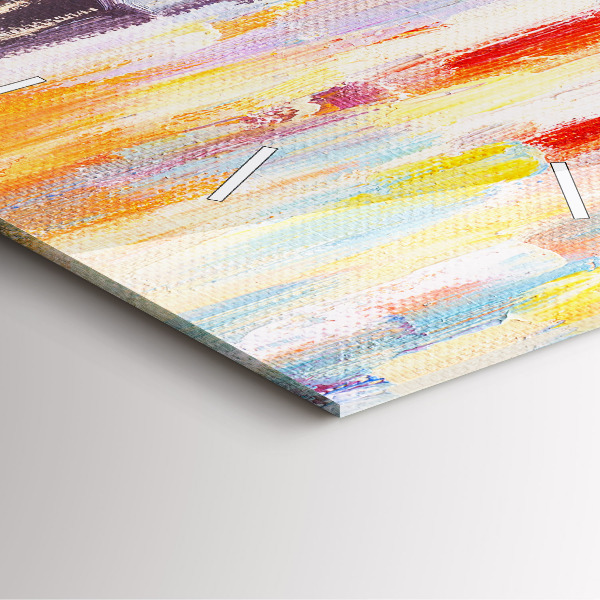 Wanduhr quadratisch mit motiv Pärchen im Regen