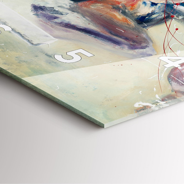 Wanduhr quadratisch mit motiv Illustration Galoppierende Pferde