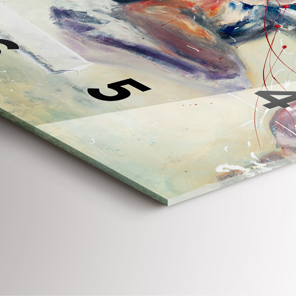 Wanduhr quadratisch mit motiv Illustration Galoppierende Pferde