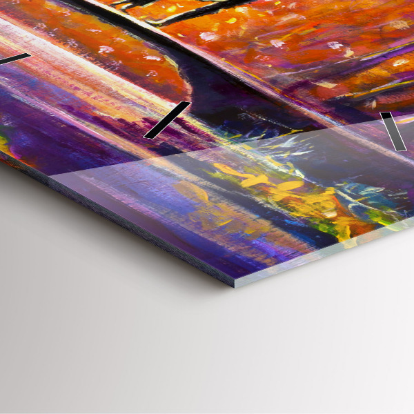 Wanduhr quadratisch mit motiv Pärchen im Wald