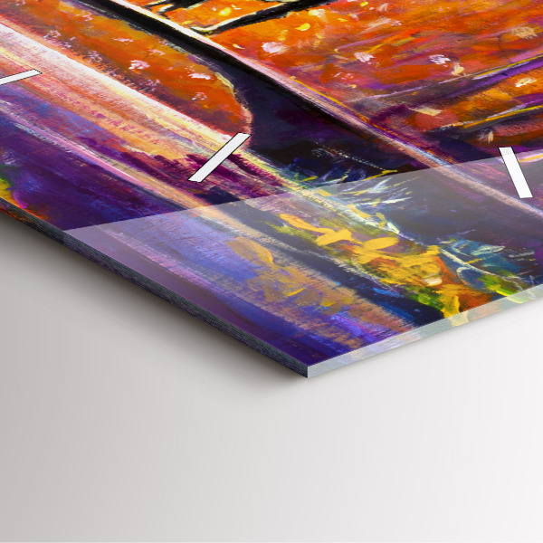 Wanduhr quadratisch mit motiv Pärchen im Wald