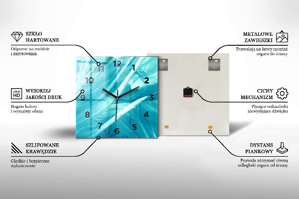 Wanduhr modern quadratisch Schöne Kunst
