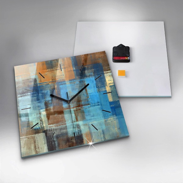 Wanduhr modern quadratisch Bunter Hintergrund - abstrakt
