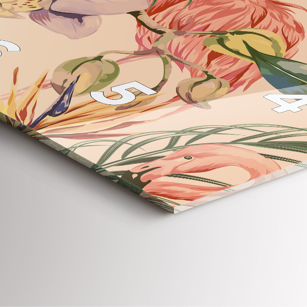 Wanduhr quadratisch mit motiv Tropische Palmenblätter