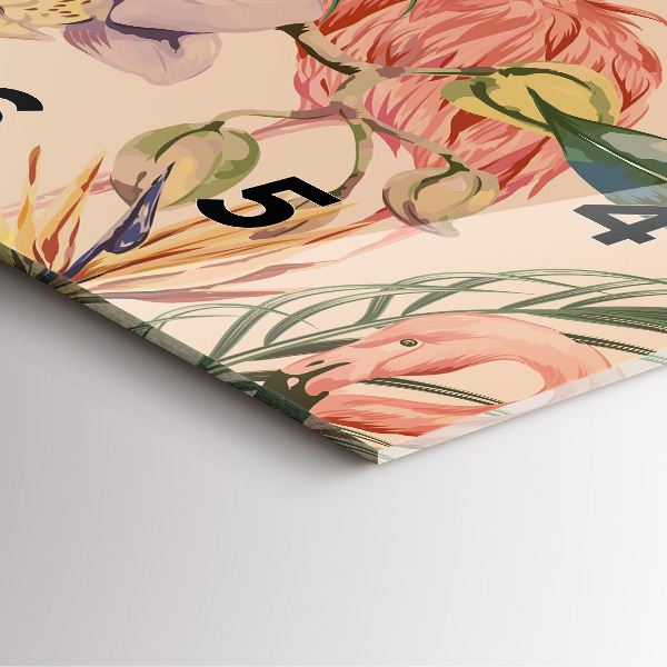 Wanduhr quadratisch mit motiv Tropische Palmenblätter