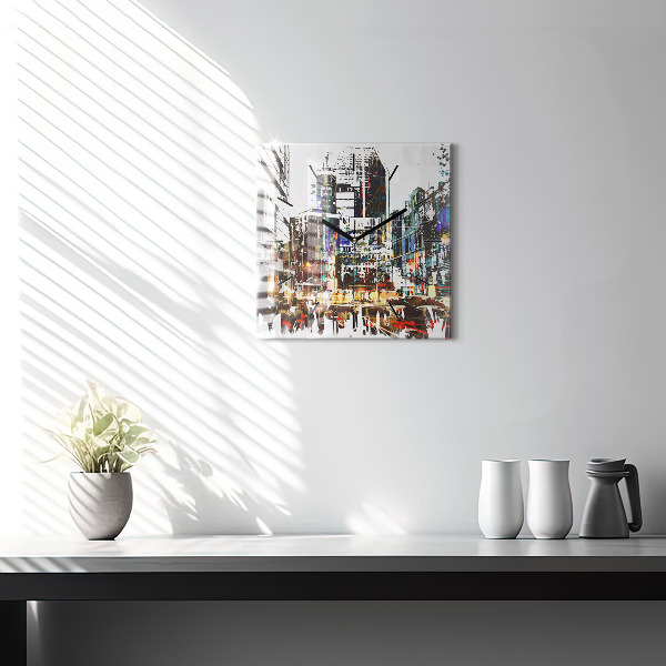 Wanduhr quadratisch New York City