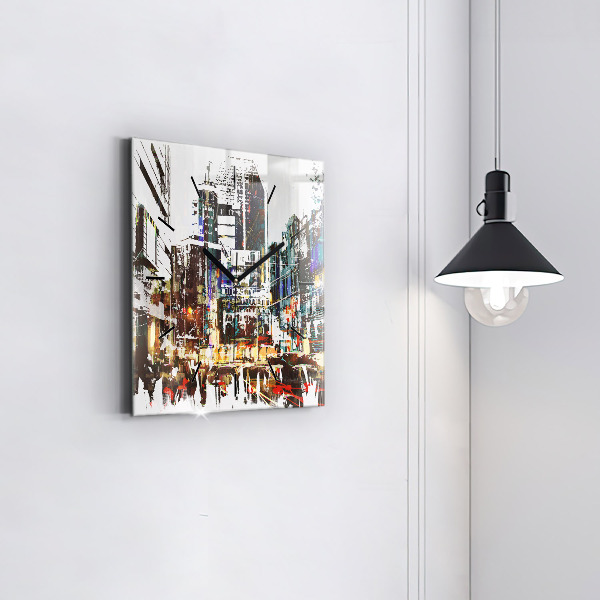 Wanduhr quadratisch New York City