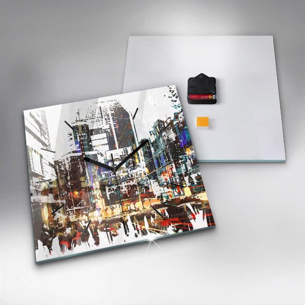 Wanduhr quadratisch New York City