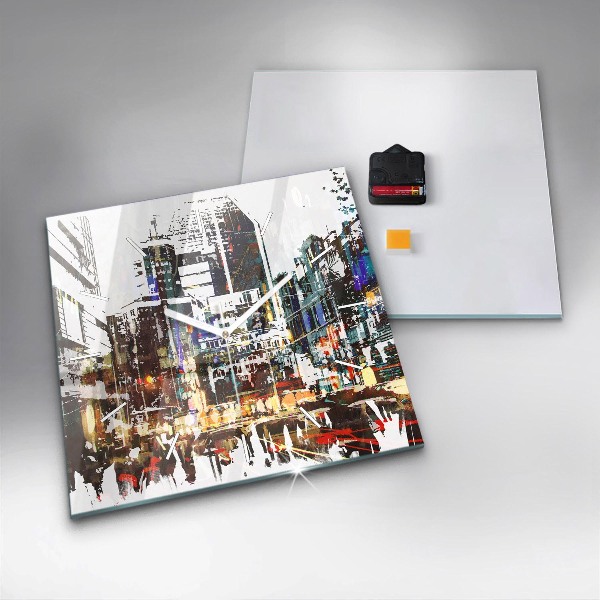 Wanduhr quadratisch New York City