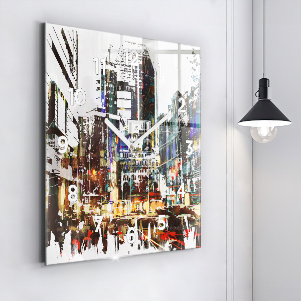 Wanduhr quadratisch New York City