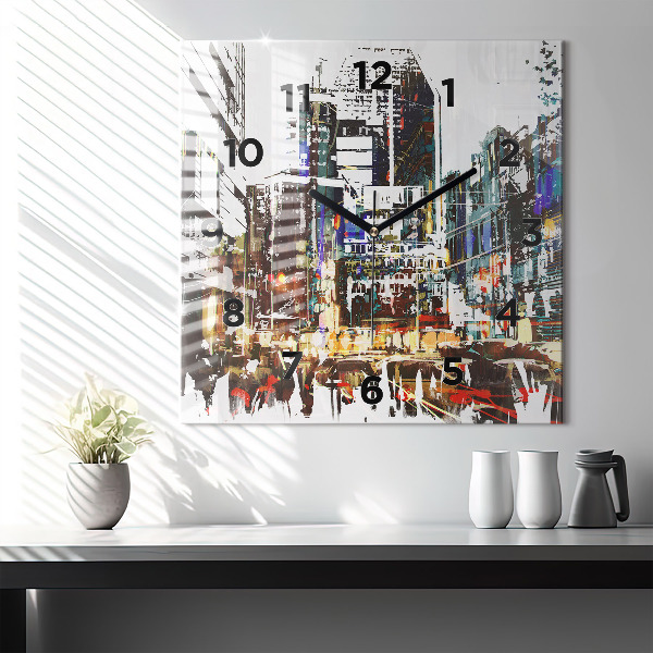 Wanduhr quadratisch New York City