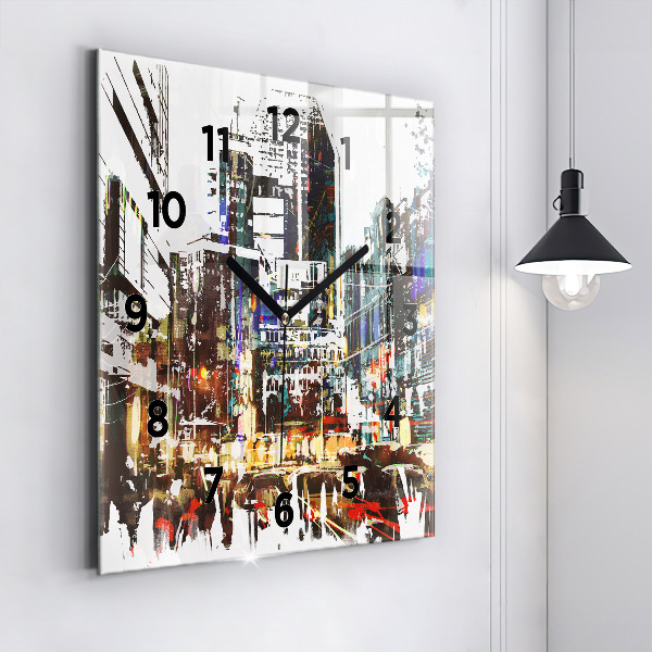 Wanduhr quadratisch New York City