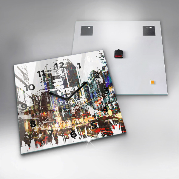 Wanduhr quadratisch New York City