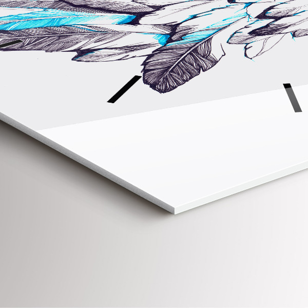 Wanduhr modern quadratisch Nachgeahmte Vogelschwingen