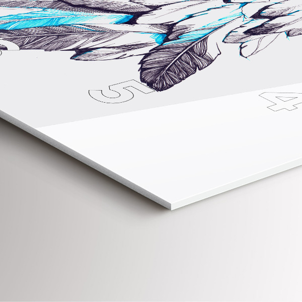 Wanduhr modern quadratisch Nachgeahmte Vogelschwingen