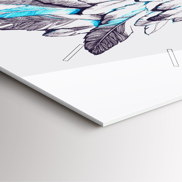 Wanduhr modern quadratisch Nachgeahmte Vogelschwingen