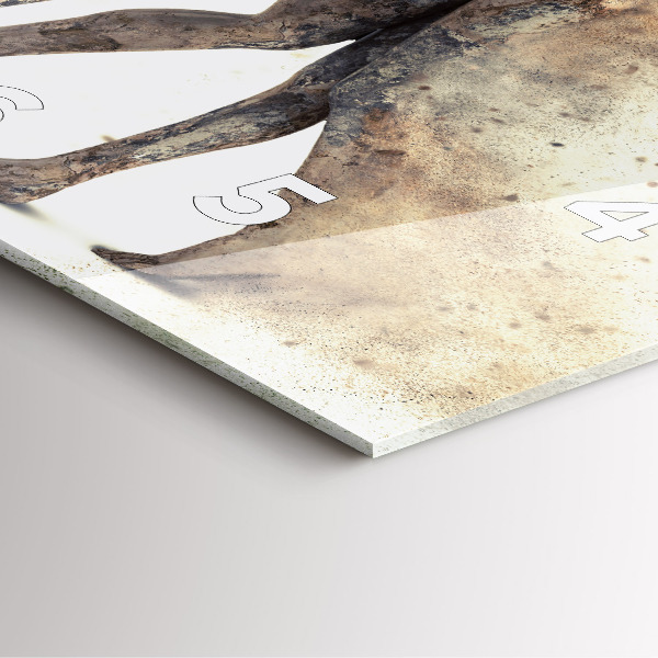 Wanduhr quadratisch mit motiv Abstraktion Menschen Sand