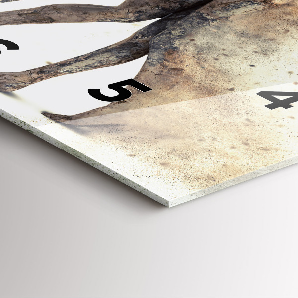 Wanduhr quadratisch mit motiv Abstraktion Menschen Sand