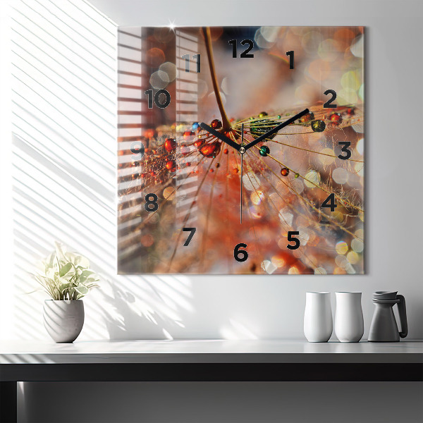 Wanduhr modern quadratisch Gebläse mit Tau