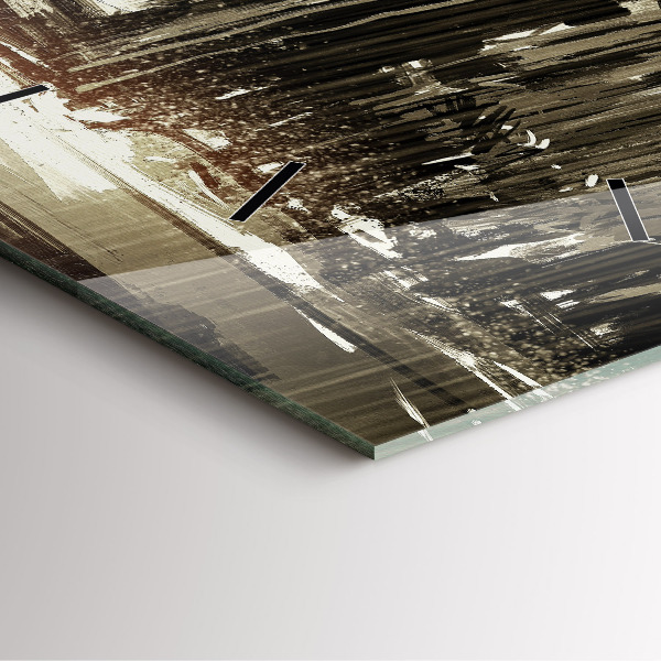 Wanduhr quadratisch mit motiv Frau in einer regnerischen Nacht