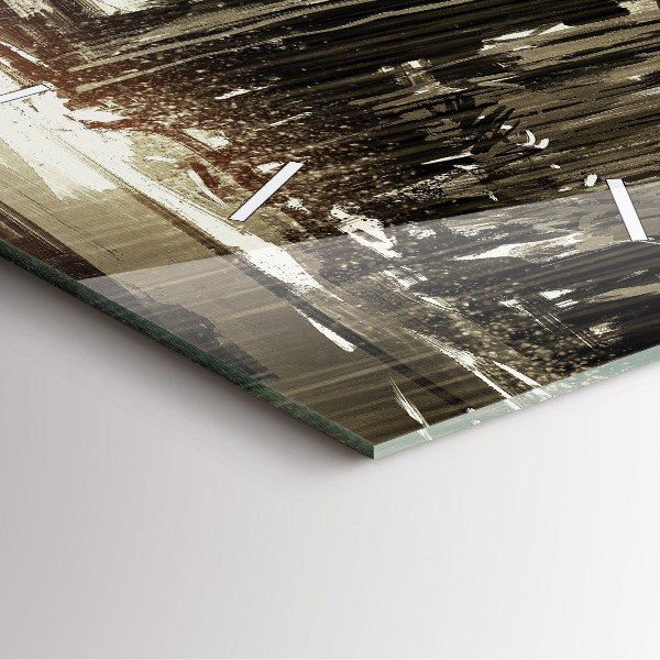 Wanduhr quadratisch mit motiv Frau in einer regnerischen Nacht