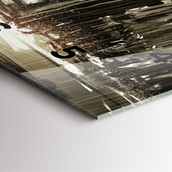 Wanduhr quadratisch mit motiv Frau in einer regnerischen Nacht